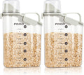 Rice Storage Container, Cereal Containers Storage, Dry Food Airtight Dispenser BPA Free, Clear Plastic Kitchen and Pantry Organization Bin (2, Sunshine Beige, 3Qt)