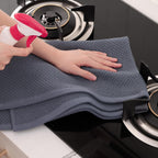 Homaxy 100% Cotton Oversized Waffle Weave Kitchen Dish Towels, Ultra Soft Absorbent Quick Drying Cleaning Towel, 20 x 28 Inches, 6-Pack, Dark Grey