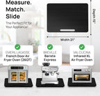 Ibyx Elegant Sliding Tray for Your Coffee Maker & Heavy Kitchen Appliances - Sturdy, Slides Easily from Under The Cabinet (Black, 21" W x 15" D)
