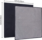 SINLAND Microfiber Dish Cloth for Washing DishesBest Kitchen Washcloth Cleaning Cloths with Poly Scour Side 12Inchx12Inch 5Pack, Black