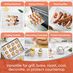 Stainless Steel Cooling Racks Set of 2, Homikit 11.6”*9.1” Heavy Duty Wire Baking Rack for Cooking Roasting Grilling Bacon Cake Cookies, Non Toxic & Rust Free