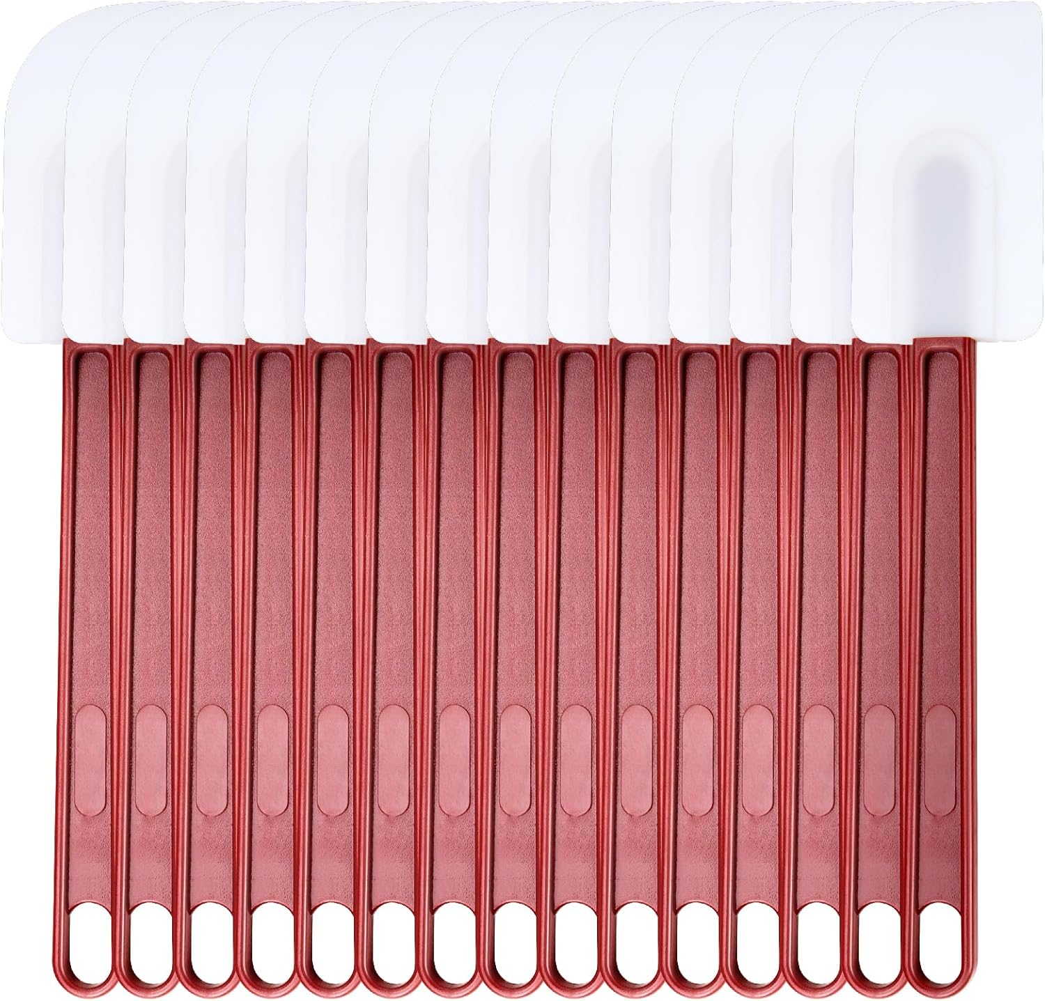 15 PCS Commercial Grade Silicone Spatulas Heat Resistant, 9.5-Inch Silicone Rubber Spatulas, Commercial Silicone Rubber Spatulas for Baking, Nonstick & BPA-Free