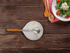 Oversized Spoon Rest,Ceramic Spoon Rest for Kitchen Counter Dishwasher Safe Marble Decor Spoon Holder for Kitchen,7 Inches