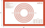 New Star 1029017 Non-Slip Silicone Pastry Mat, Extra Large with Measurements, 16x26'', NSF Certified