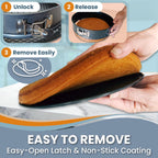 Spring Form Pans for Cheesecake, 6/8/10 Inch NONSTICK Springform Pan Set - Cheesecake Pan Set with LEAKPROOF SILICONE PROTECTOR - Cheese Cake Pans for Baking in WATER BATH - NO FOIL WRAP