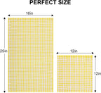 Kitinjoy Cotton 12 Pack Kitchen Towels and Dishcloths Sets, 16 x 25 Inch & 12 X 12 Inch Dish Towels Bulk, Super Soft and Absorbent Hand Towels for Kitchen Drying, Yellow