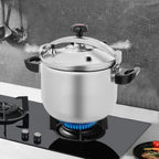 27.5 Quart Pressure Cooker Stainless Steel Pressure Canner, Large Capacity, Commercial Pressure Cooker Clamp On Type, Double Valves for Family or Commercial Use
