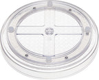 Amazon Basics 2 Tier Lazy Susan Turntable Organizer, 9" Diameter, 2-Pack, Clear