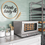 KoolMore 23 in. Commercial Countertop Convection Oven for Half-Size Pans with 4 Racks 1600W of Power in Stainless-Steel, ETL Listed for Safety and Sanitation (KM-CTCO-15)