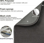 Dark Gray Dish Drying Mats 20" x 15", XL Kitchen Drying Mat for Counter, Microfiber Dish Dryer Mat, Microfiber Dish Rack Mat, Foldable Dish Drying Pad for Dishes, Pots, Pans (Dark Gray)