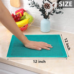 Homaxy 100% Cotton Waffle Weave Kitchen Dish Cloths, Ultra Soft Absorbent Quick Drying Dish Towels, 12 x 12 Inches, 8-Pack, Teal