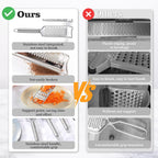 Tongjude Stainless Steel Cheese Grater Set, Set of 5 Kitchen Grater & Peeler & Slicer, Lemon Zester with Cleaning Brush for Vegetable, Fruit, Chocolate