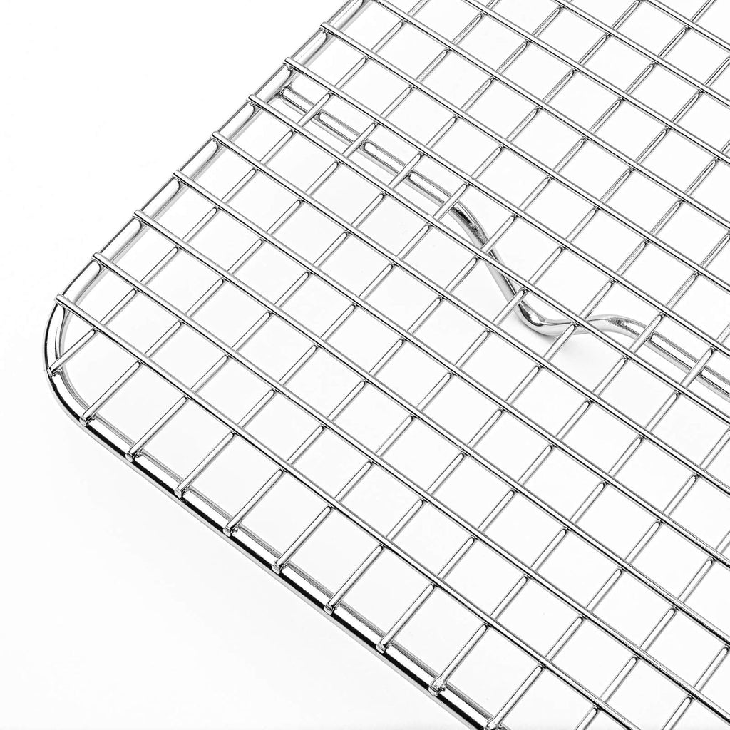 Last Confection Stainless Steel Baking & Cooling Rack - 12" x 17" (Fits Half Sheet Pan) - Cookie Baker's Oven Wire Rack