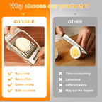 Egg Slicer for Hard Boiled Eggs Egg Cutter Strawberry Slicer (Gold)