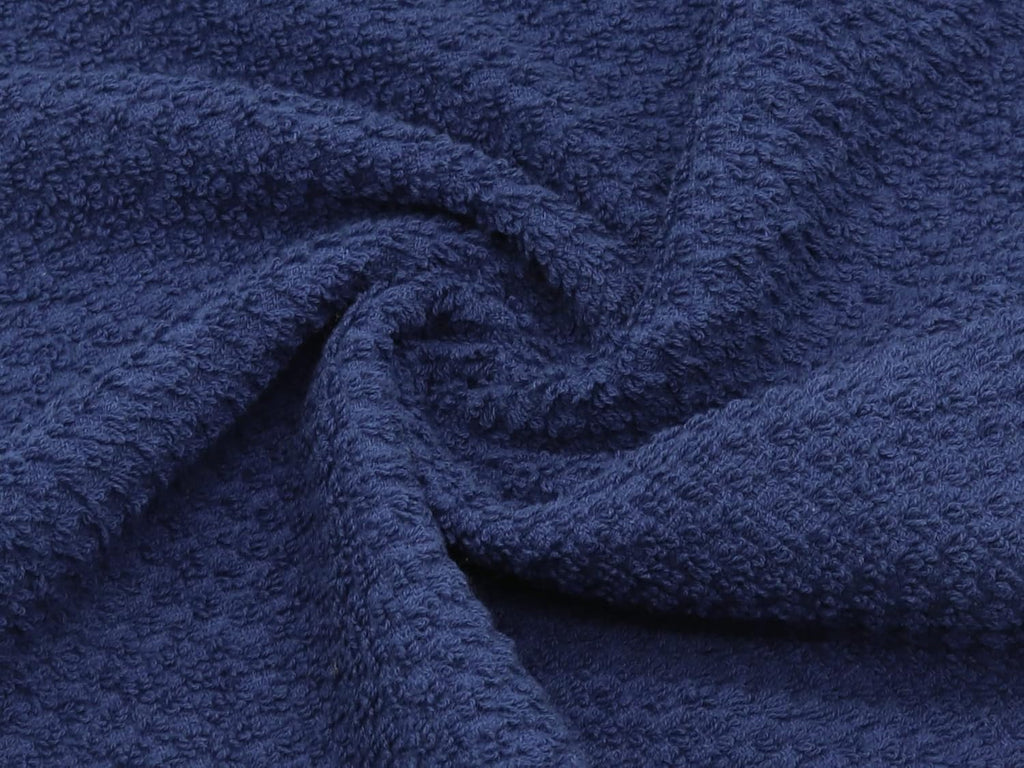 Cotton Grid Dish Cloths, Terry Cleaning Rags, 12 x 12 Inches, Light and Soft, Quick Drying Dish Rags, 8pc/Set (Blue Multi)