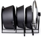 Cuisinel Heavy Duty Pots and Pans Organizer - Extra Large 5-Tier Rack - Holds Cast Iron Skillets, Dutch Oven - Durable Construction - Space Saving Kitchen Storage - No Assembly Required - Black 15.4"
