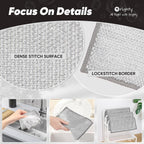 Orighty 12 Pcs Multipurpose Wire Dishwashing Rag, Non-Scratch Wire Dish Cleaning Cloths for Wet and Dry, Reusable Steel Scrubber for Kitchen, Powerful Dishcloth Rag for Cookware, Dish, Stove-7"x8"