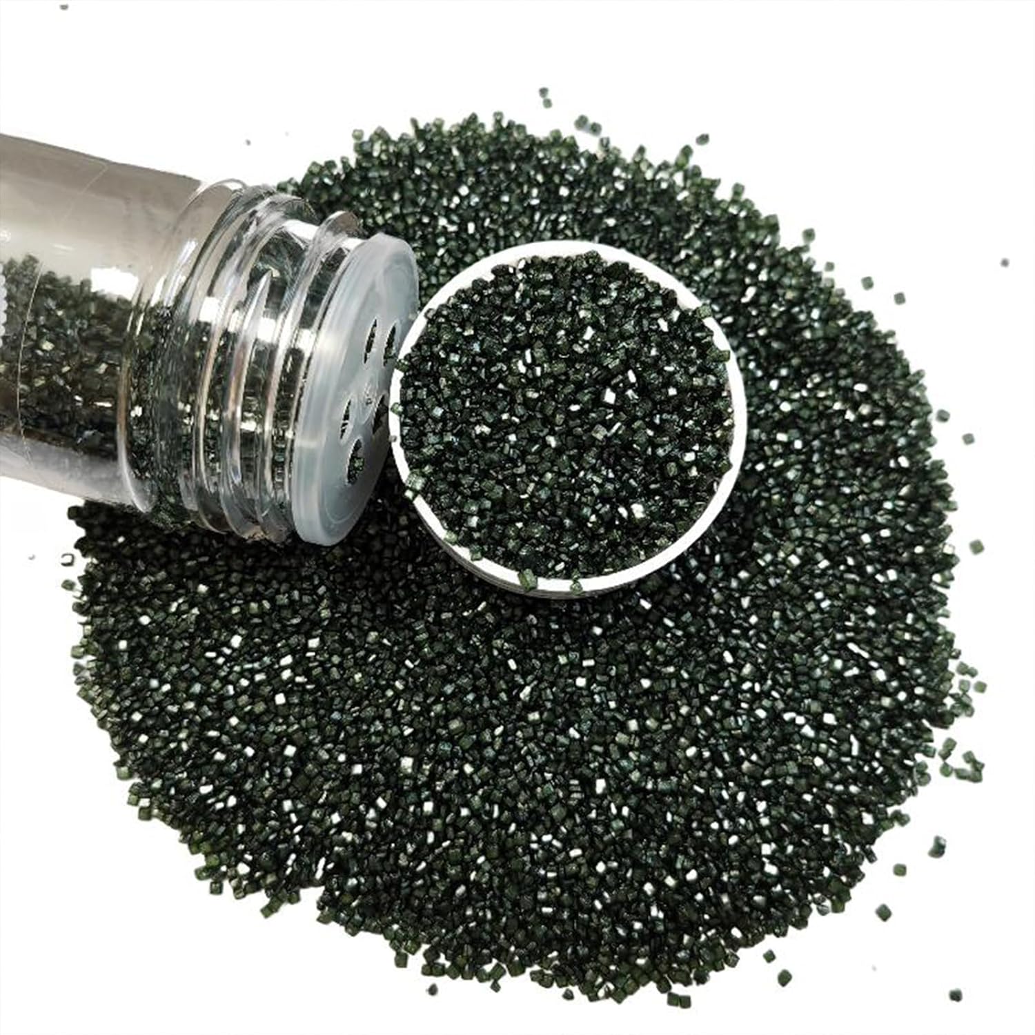 Sentovac Black Sanding Sugar for Baking Edible Sparkling Sugar Sprinkles Coarse Sugar Crystals for Baking Topping Cake Cookie Cupcake Topper Ice Cream Decoration Supplies 3.2 OZ
