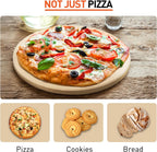 12 Inch Pizza Stone for Oven and Grill, Round Cordierite Baking Stone Thermally Shock Resistant for No More Soggy Pizza, Includes Scraper, Fits Standard Ovens (0.6" Thick)