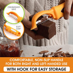 Spring Chef Premium Stainless Steel Swivel Potato Peelers for Kitchen, Metal Vegetable Peelers with Comfortable Handle for Apple, Cucumber, Veggie, Fruit, Carrot, Dishwasher Safe - Set of 2 - Mango