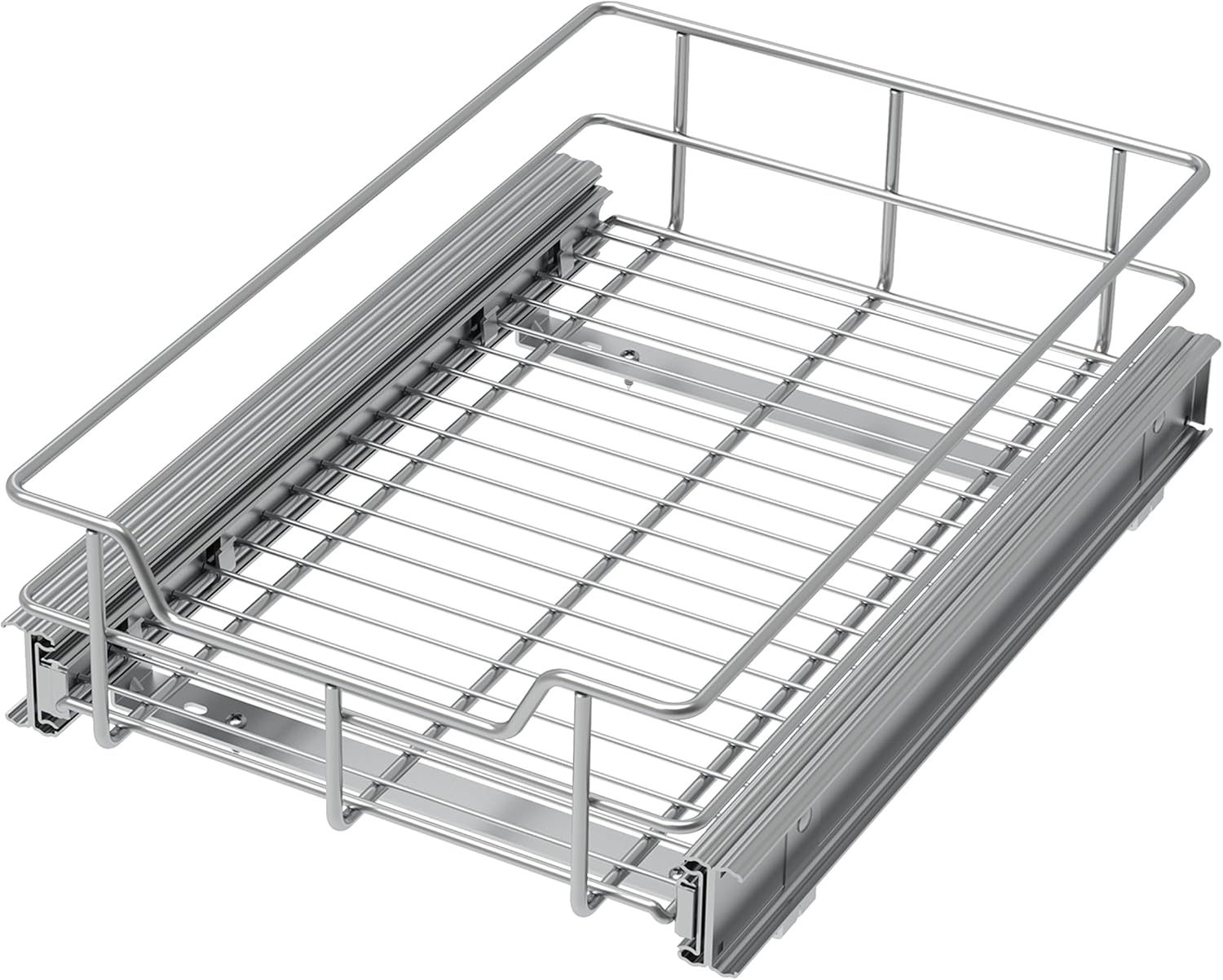 Pull Out Cabinet Organizer 11" W X 17" D, Slide Out Drawers For Kitchen Organizers and Storage, Pull Out Drawers For Cabinets Capacity Heavy Duty Caddy, Cabinet Shelves Chrome-Plated, Bathroom Pantry