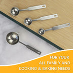 4PCS 1 Tsp(1/3tbsp, 1/6oz, 5ml) Single Measuring Spoon, Stainless Steel Individual Measure Scoop Only