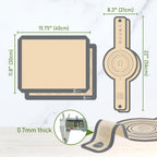 Silicone Baking Mat Cookie Sheet for Oven, Non-Stick Reusable Food Safe silicone mats for baking, Baking Sheet Liner, Oven Baking Sheet for Making Bread, Cookies,Macaron,Pizza(1+1 +2)