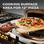 Current® Model P Smart Electric Pizza Oven, 12-Inch, 850°F Max, 5 Cooking Modes, App Connectivity for Temperature Monitoring & Custom Cooking Times, Compact for Indoor & Outdoor Use, Beige
