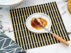 Spoon Rest,Ceramic Spoon Rest for Kitchen Counter Dishwasher Safe Marble Decor Spoon Holder for Kitchen,3.5 Inches