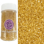 Sentovac Gold Sanding Sugar for Baking Edible Sparkling Sugar Sprinkles Coarse Sugar Crystals for Baking Topping Cake Cookie Cupcake Topper Ice Cream Decoration Supplies 3.2 OZ