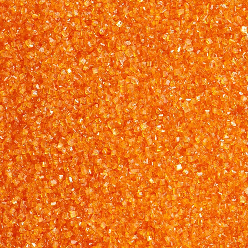 Sentovac Orange Sanding Sugar for Baking Edible Sparkling Sugar Sprinkles Coarse Sugar Crystals for Baking Topping Cake Cookie Cupcake Topper Ice Cream Decoration Supplies 3.2 OZ