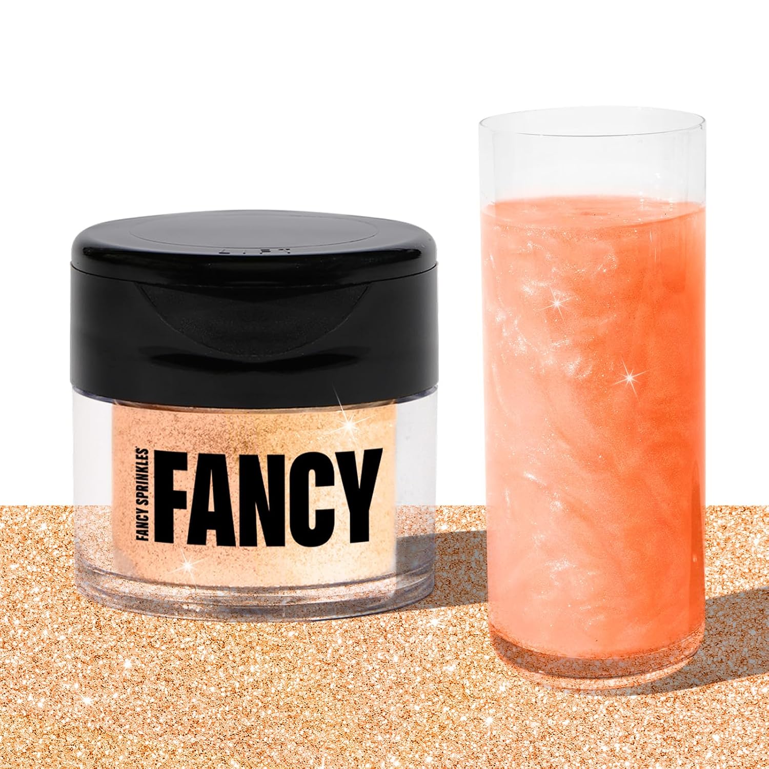 Fancy Sprinkles Champagne Rose Gold Premium Edible Glitter, 100% Edible Glitter for Sparkling Food & Drinks No Taste or Texture (4gm)