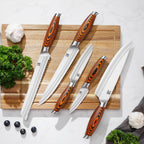 MSY BIGSUNNY 5pcs Knife Set Kitchen Utensils Knife, German Stainless Steel Professional Chef Kitchen Knife Set, Tang Series