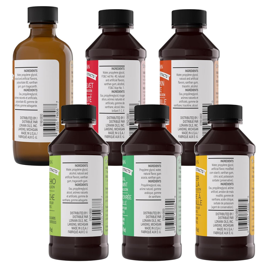 LorAnn Oils Holiday Variety Bakery Emulsion: Assortment of Flavors, Perfect for Enhancing Cakes, Cookies & Desserts, Gluten-Free, Keto-Friendly, Essential for Every Kitchen