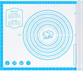 Silicone Pastry Mat,28" x 20" Nonstick Large Durable Silicone Sheet Mat with Measurement Non-slip Dough Rolling Mat for Pie Crust, Pizza, Cookies