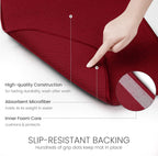 Bellemain XXL Dish Mat 24" x 17" ( LARGEST MAT ) Microfiber Dish Drying Mat , Super absorbent ( Red )