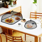 8 Pcs Metal Mesh Screen Food Cover for Outdoors Set Including 2 Pcs Extra Large 18.5 in Mesh Food Tents for Outdoor 6 Pcs 11 in Large Dome Picnic Food Covers Mesh Food Covers