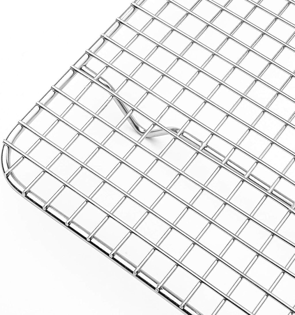 Last Confection Stainless Steel Baking & Cooling Rack - 8-1/2" x 12" (Fits Quarter Sheet Pan) - Cookie Baker's Oven Wire Rack