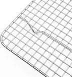 Last Confection Stainless Steel Baking & Cooling Rack - 8-1/2" x 12" (Fits Quarter Sheet Pan) - Cookie Baker's Oven Wire Rack