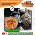 Air Fryer Disposable Paper Liners for Ninja AF101, 125 Pcs Round Parchment Cooking Liner for Airfryer, Microwave Oven, Frying Pan, 6.3 Inch Oil-proof Filters Sheets for 2 3 4 4.5 Qt Baking Basket