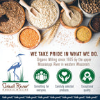 Great River Organic Milling Organic Einkorn Flour | Ancient Whole Wheat Flour | Non-GMO, Kosher, High-Protein | Nutrient-Rich, Healthier All-Purpose Flour Alternative for Baking | 25 Lb (Pack of 1)