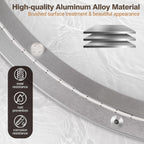 24 Inch Lazy Susan Aluminum Alloy Rotating Turntable Bearing, Non - Slip Mute Metal Bearing Swivel Plate Hardware for Dining and Workbench,880 Pounds Capacity