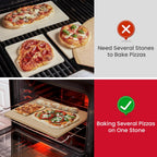 Unicook Large Pizza Stone for Oven 20 Inch, Rectangular Baking Stone 20" x 13.5" x 0.67", Heavy Duty Cordierite Bread Pan, Thermal Shock Resistant, Ideal for Baking Large or 2 Personal Pizzas