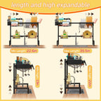 ADBIU Over The Sink Dish Drying Rack (Expandable Height and Length) Snap-On Design 2 Tier Large Dish Rack