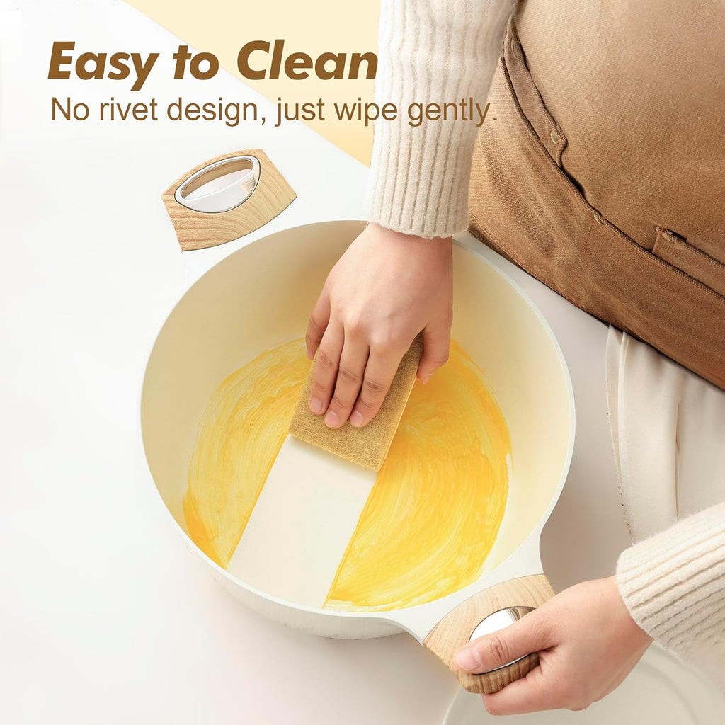 SENSARTE Ceramic Cookware Sets, Pots and Pans Set Non stick, Non toxic Healthy Induction Cookware, 26 Pcs Nonstick Kitchen Cooking Set, w/Frying Pans Set, Saucepans Set