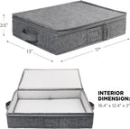 LotFancy Platter Storage Case, Hard Shell, China Storage Container for Moving, 17x13x3.5 in, 5 Felt Dividers Included