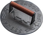 Heavy-Duty Cast Iron Burger Press 8.5 Inch Round Burger Smasher, Grill Press for Cooking Burgers, Bacon, Sandwiches, Steak, Ground Beef, Meats, Sausages, and So On