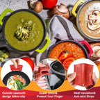 2 Pcs Cast Iron Handle Cover, Silicone Hot Handle Holder, Heat Resistant Cast Iron Skillet Covers Potholder for Frying Pans and Griddles Kitchen Supplies