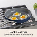 Calphalon® Premier Ceramic Nonstick 8" and 10" Frying Pan Set, Midnight Blue