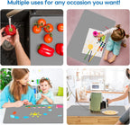 AECHY Extra Large Silicone Mat 35.3"x23.5"x0.08", Multipurpose Silicone Mat Thick Heat Resistant Mat Shipped Rolled Up Kitchen Counter Mat Waterproof Silicone Mats for Kitchen Counter Dark Gray